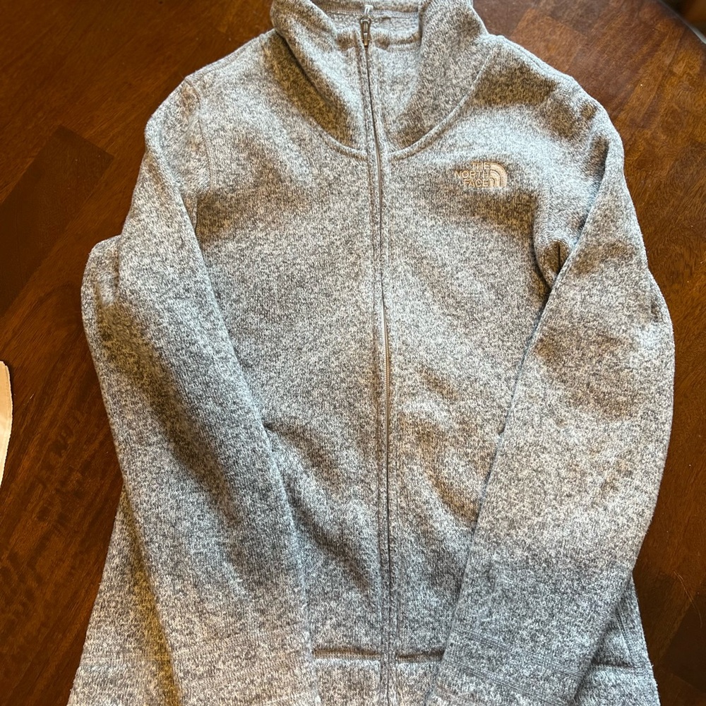 Light Grey TNF Zip Up Fleece